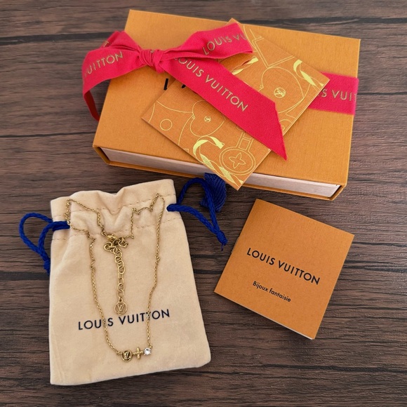 NEW LOUIS VUITTON Petit Louis Crystal Necklace - Picture 5 of 5